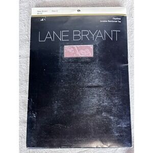 Vintage Lane Bryant Daysheer‎ Pantyhose Size E New Brown NOS NWT Reinforced Toe